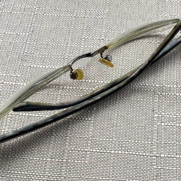 Liz Claiborne Men Eyeglasses Frame Navy Blue/Gunmetal Half Rim Glasses 53[]18 - Picture 9 of 12